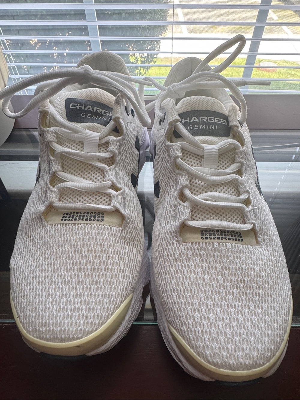 Under Armour Charged Gemini Women's Running Shoes in White and Cream